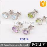 Latest Ladies Fashion Girl Earrings With Diamond Stone thumbnail-1