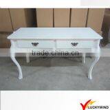 Antique White French Writing Desk Reproduction