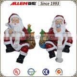 5.9" christmas santa claus statue stocking holder stand