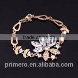 Hot Sale African Wedding 18k Gold Plated Red Crystal Flower Shape Bridal Jewelry Sets thumbnail-6