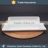 Wholesale High Quality Tableware Large Ceramic White Snack Dish thumbnail-1