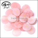 Engraved Rose Quartz Inspirational Quotes Reiki Usui Healing Palm Stone Set