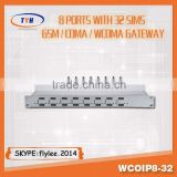 Wholesale 16,32,64 port VoIP GSM Gateway 8 channels 32 sim card