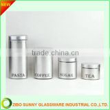 Glass Storage Jar Canister With S/S Casing Set