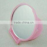 Plastic Round Double Folding Table Top Single Face Pocket Mirror