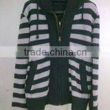 Custom Men's Knitted Strip Sweater