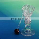 Cheap 4 Inch Eco-friendly Disposable Transparent Plastic Bamboo Design Fruit Forks Bulk Production Quality Choice thumbnail-1