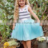 2016 Newest Fall Children Long Sleeve Dress Boutique Floral Print Multicolors Ruffles Lap Dress Outfits thumbnail-3