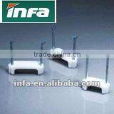 White/black Double Steel Nail Flat Cable Clips
