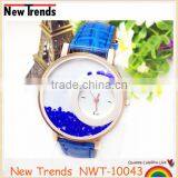 Christmas Girl Gift Beads Crystal Quartz Leather Watches 2016 New Arrival thumbnail-6