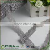 1" Good Quality Grey Stretch Lace thumbnail-2
