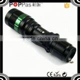 POPPAS T820 Hot Sale XPE Led Adjustable Focus Aluminum Men Police Flashlight Toy