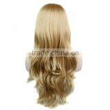 New Arrival Long Wavy Curly Blonde Hair Wigs Heat Resistant Synthetic Hair Wig With Full Bangs Color 613# thumbnail-2