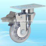 Transparent PU Wheels for Medical Trolley Castor Wheel for 40 kg Load Capacity thumbnail-1