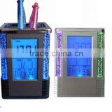 New Design Christmas Gift Flash Moon Light Pen Holder Clock