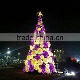 Hot Sales Assembled Christmas Ball Tree Christmas Tree Artificial Tree for Shopping Center Garden Decoration thumbnail-4