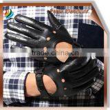 Split Cow Leather Gloves With Holes in Fingers Allow Ventilation, Fashion Forward