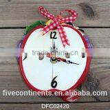 Cute Ceramic Emboss Clock Decorative Hang Wall Clock thumbnail-2