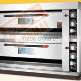 4 trays gas modular deck ovens with double decks ideal for baking pizza/bread/hamburger/cakes