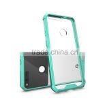 Wholesale Cheap Price Transparent 2 in 1 TPU Bumper + Hard Plastic Hybrid Back Cover Acrylic Clear Case For Google Pixel XL thumbnail-4