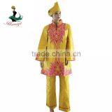 2016 Haniye African Woman Bazin Traditional Embroidered Cotton Dress Riche Woman of African Design thumbnail-1