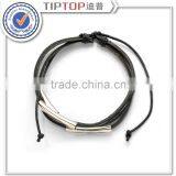 Unisex Mens Womens Multilayer Genuine Leather Metal Punk Casual Statement Knit Hand Made Wrist Bracelets Wristband Braided Rope thumbnail-6