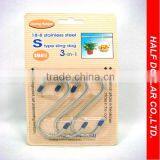 3pcs Stainless Steel "S" Hangers, 3 in 1 Hangers For One Dollar Item