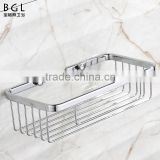 Econimic Style Wall mounted Bath Hardware Chrome plated Aluminum Storage Basket