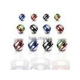 316L surgical steel laser print ball accessory body jewelry piercing