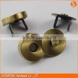 Brushed Antique Brass Bags Magnetic Snap 18 mm Diameter thumbnail-1