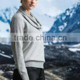 2014 New Fashion Women Knitting Pure Cashmere Big Round Neck Pullover thumbnail-2