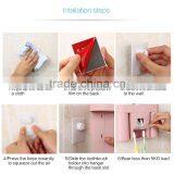 Dustproof Toothbrush Holder Hands Free Toothpaste Squeezer Dispenser With 2 Ringing Mugs thumbnail-6