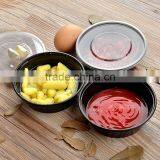 8oz Black Small Plastic Sauce Container thumbnail-2