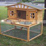 Large Wooden Rabbit House With Run thumbnail-1