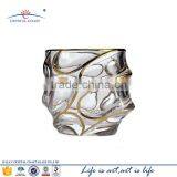 Gold Vintage Crystal Whiskey Wine Decanter thumbnail-3