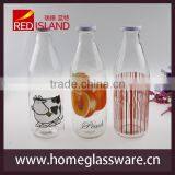 1L Vintage Different Patterns Glass Milk Bottles thumbnail-2