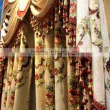 Luxury Embroidery Finished Fabric Curtain /Gold Drapes and Valances thumbnail-2