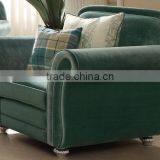 BISINI New Arrival European Style Living Room Sofa, Velvet Upholsteried Sofa Set, Sectional Leisure Furniture Sofa (BF01-X1194) thumbnail-4