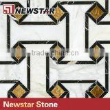 Basketwave Carrara White Marble Mosaic Tile thumbnail-1