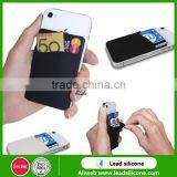Promotional Gift Phone Card Holder, Custom Logo Silicone Card Pocket With 3M Sticker thumbnail-4