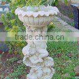 White Classical Resin Cherub Flower Pot thumbnail-1