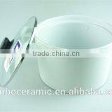 Friendly Round Porcelain Tureen, White Ceramic Soup Tureen With Lid,double Ear Tureens thumbnail-3