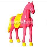 Pink and Black Modern Design Resin Small Horse Statue thumbnail-5
