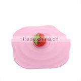100% Food Grade Cute Designing Silicone Cup Lid Strawberry Cup Cover thumbnail-3