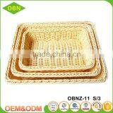 Custom Cheap Stackable Woven Heated Durable Rising Square Plastic Bread Fruit Basket thumbnail-6