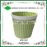 Colored woven waste baskets decorative