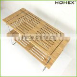 100% pure bamboo kitchen stackable storage shelf Homex-BSCI