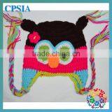 the New Handmade Baby Hat With Ears Cute Knitted Owl Pattern Wool Hats thumbnail-5