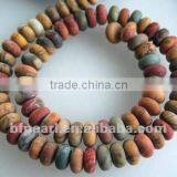 Wholesale Matte 16" 10 Rondelle Picasso Jasper Beads thumbnail-1