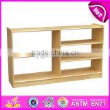 High Quality Kids Preschool Furniture Natural Wood Storage Furniture W08C203 thumbnail-3